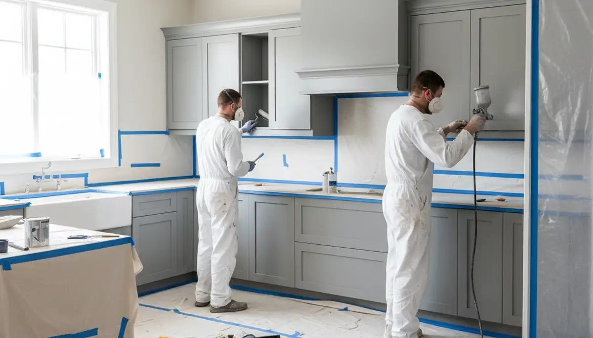 Cabinet painting service in Hoboken, NJ for durable, moisture-resistant kitchen cabinet finishes