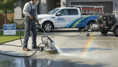 Hoboken, NJ concrete pressure cleaning by Hoboken Paint Pros for driveways and walkways