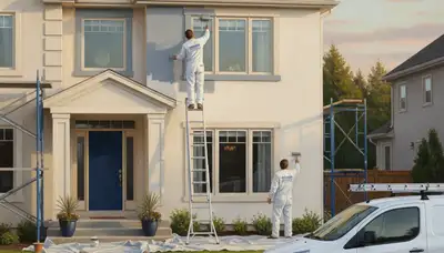 House painting in Hoboken, NJ by Hoboken Paint Pros for weather-resistant home exterior protection