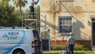 Hoboken Paint Pros pressure cleaning exterior in Hoboken, NJ, removing grime and salt buildup