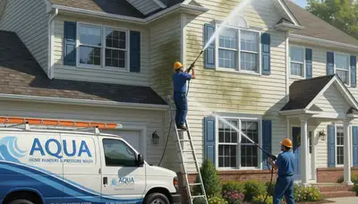 Vinyl siding pressure cleaning service in Hoboken, NJ for removing mildew and city grime